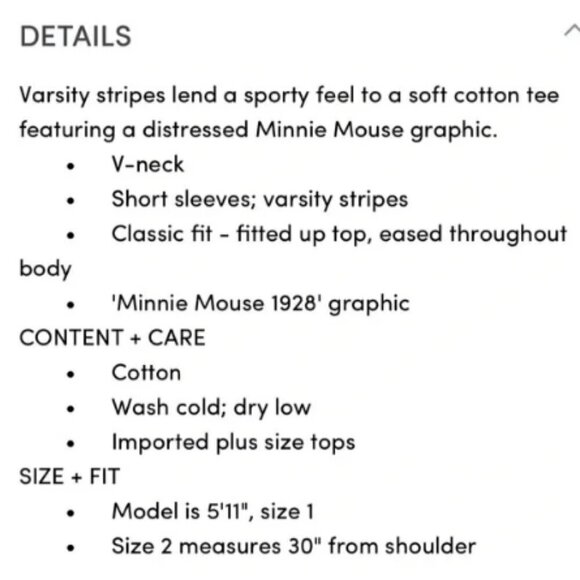 TORRID  Disney Minnie Mouse Football Shirt Size 2 - Picture 6 of 12